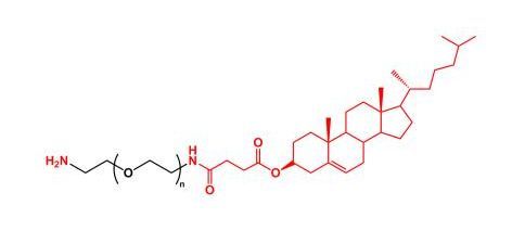 氨基聚乙二醇胆固醇 NH2-PEG-Cholesterol(图1)