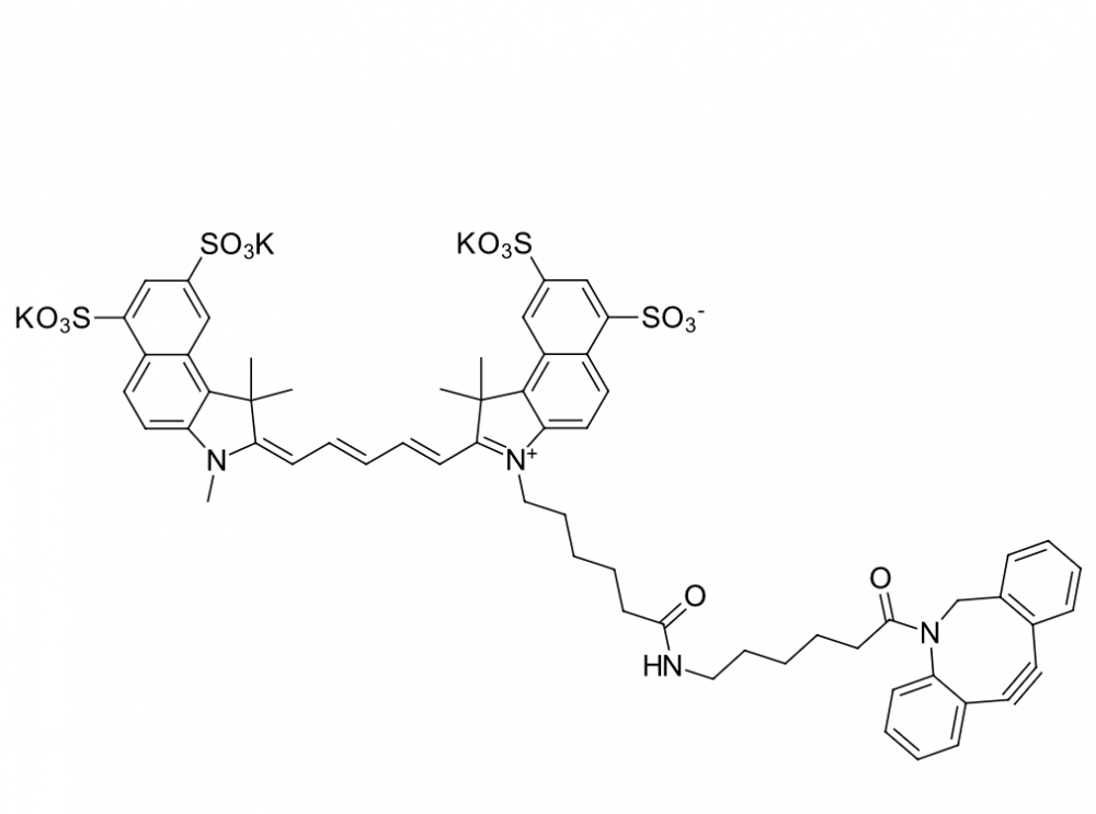 Sulfo-Cy5.5 DBCO，磺化Cy5.5-二苯基环辛炔