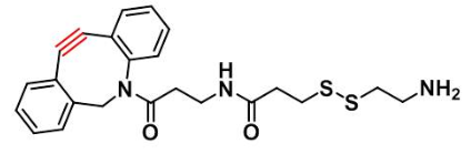 DBCO-S-S-amine，二苯并环辛炔-二硫键-氨基，DBCO-S-S-NH2(图1)